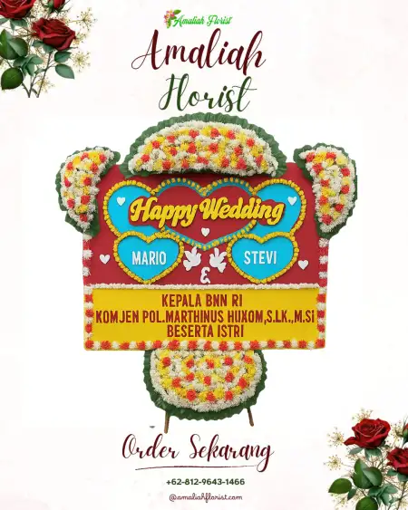 Papan Bunga Pernikahan Kamal Muara